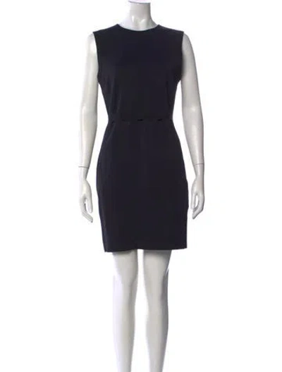 Pre-owned Helmut Lang Crew Neck Mini Dress In Black