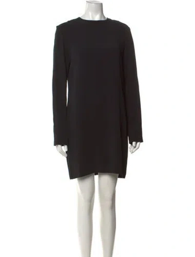 Pre-owned Helmut Lang Crew Neck Mini Dress In Black