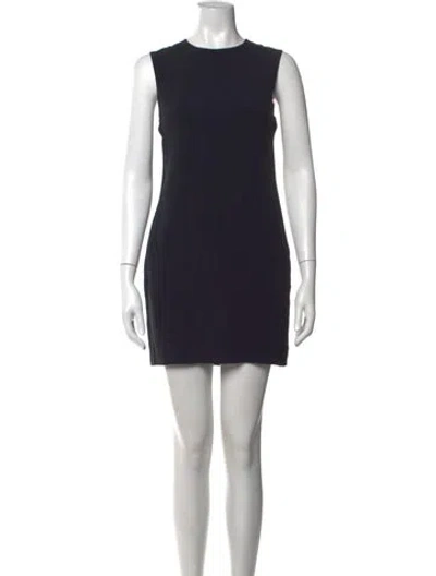 Pre-owned Helmut Lang Crew Neck Mini Dress In Black