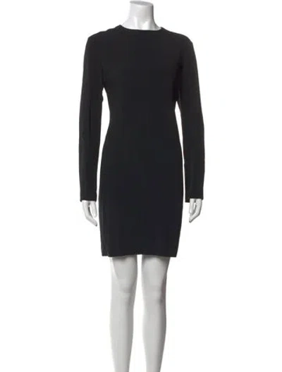 Pre-owned Helmut Lang Crew Neck Mini Dress In Black