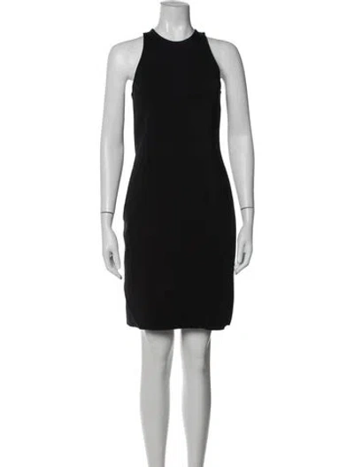 Pre-owned Helmut Lang Crew Neck Mini Dress In Black