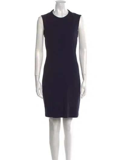 Pre-owned Helmut Lang Crew Neck Mini Dress In Blue