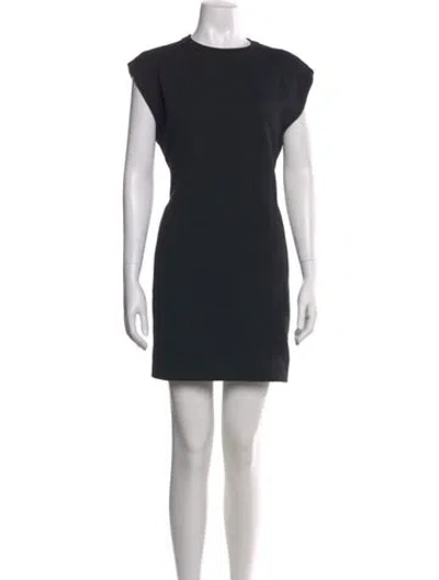 Pre-owned Helmut Lang Crew Neck Mini Dress In Blue