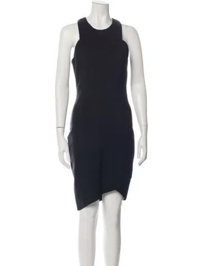 Pre-owned Helmut Lang Crew Neck Mini Dress In Blue