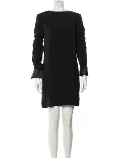 Pre-owned Helmut Lang Crew Neck Mini Dress In Blue