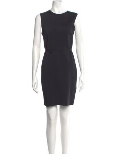 Pre-owned Helmut Lang Crew Neck Mini Dress In Gray