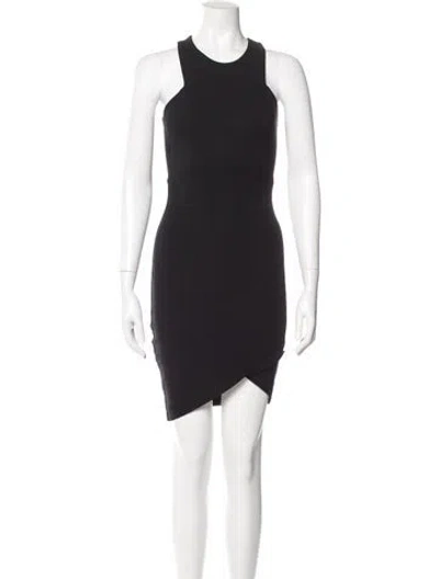 Pre-owned Helmut Lang Crew Neck Mini Dress In Gray