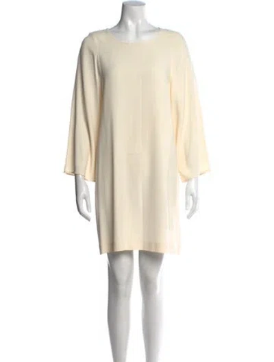Pre-owned Helmut Lang Crew Neck Mini Dress In Neutral