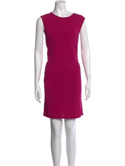 Pre-owned Helmut Lang Crew Neck Mini Dress In Pink