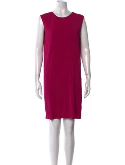 Pre-owned Helmut Lang Crew Neck Mini Dress In Pink