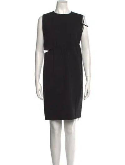 Pre-owned Helmut Lang Crew Neck Mini Dress W/ Tags In Black