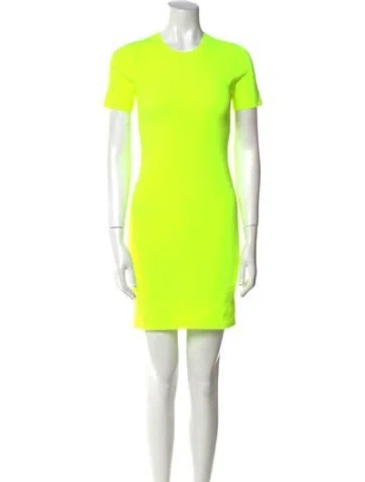 Pre-owned Helmut Lang Crew Neck Mini Dress W/ Tags In Green