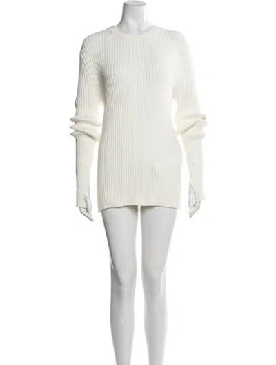 Pre-owned Helmut Lang Crew Neck Mini Dress W/ Tags In Neutrals