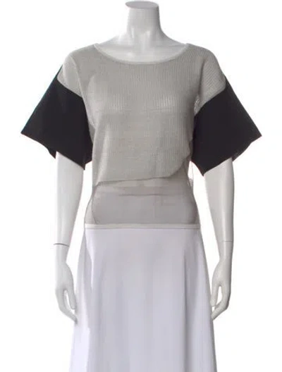 Pre-owned Helmut Lang Crew Neck Short Sleeve Crop Top W/ Tags In Neutral