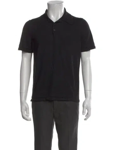 Pre-owned Helmut Lang Crew Neck Short Sleeve Polo Shirt In Black