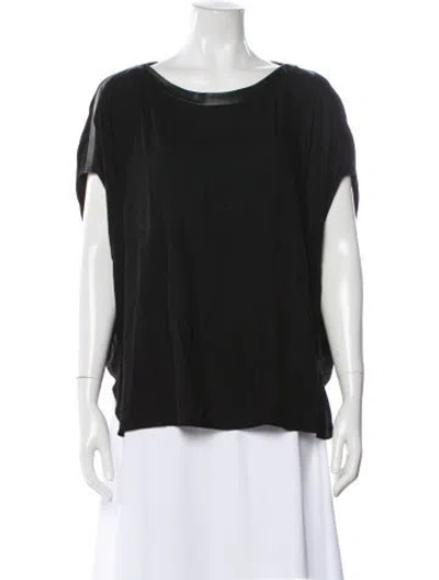 Pre-owned Helmut Lang Crew Neck Short Sleeve Top In Black