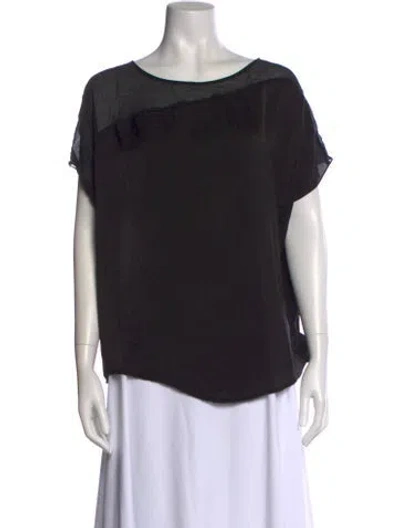 Pre-owned Helmut Lang Crew Neck Short Sleeve Top In Black
