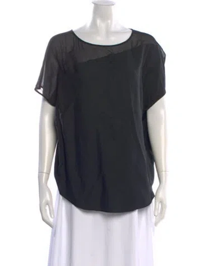 Pre-owned Helmut Lang Crew Neck Short Sleeve Top In Black