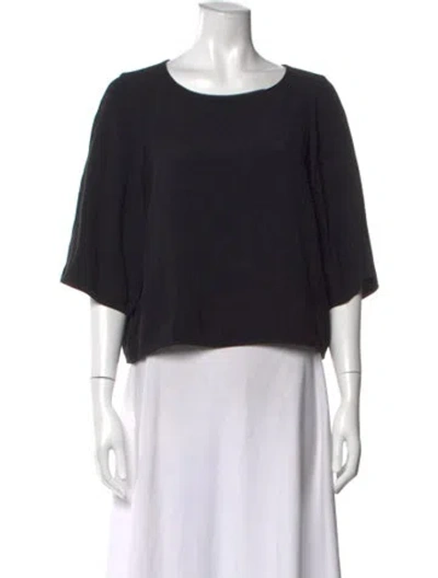 Pre-owned Helmut Lang Crew Neck Short Sleeve Top In Black
