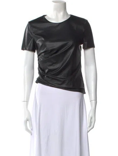 Pre-owned Helmut Lang Crew Neck Short Sleeve Top In Black