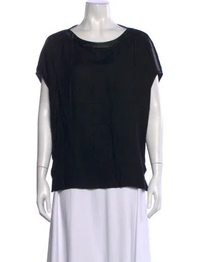 Pre-owned Helmut Lang Crew Neck Short Sleeve Top In Black
