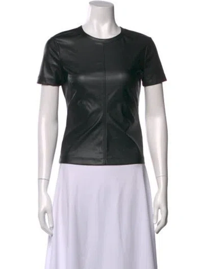 Pre-owned Helmut Lang Crew Neck Short Sleeve Top In Black