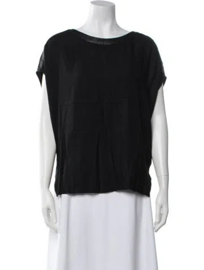 Pre-owned Helmut Lang Crew Neck Short Sleeve Top In Black