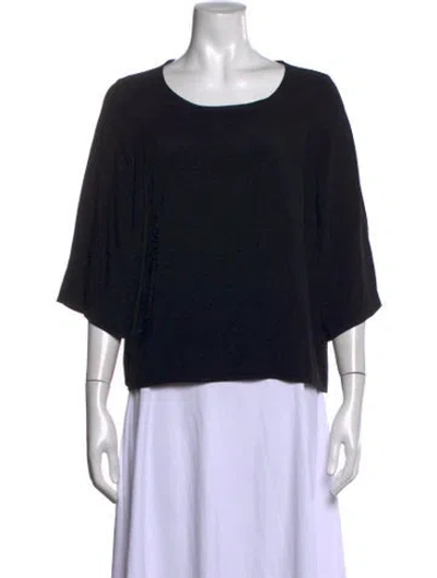 Pre-owned Helmut Lang Crew Neck Short Sleeve Top In Black