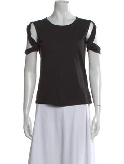 Pre-owned Helmut Lang Crew Neck Short Sleeve Top In Black