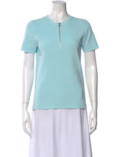 Pre-owned Helmut Lang Crew Neck Short Sleeve Top In Blue