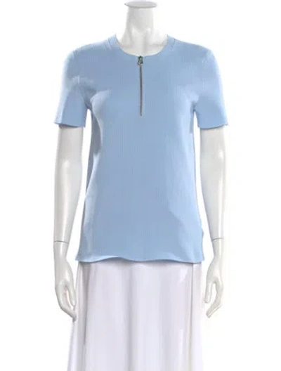 Pre-owned Helmut Lang Crew Neck Short Sleeve Top In Blue