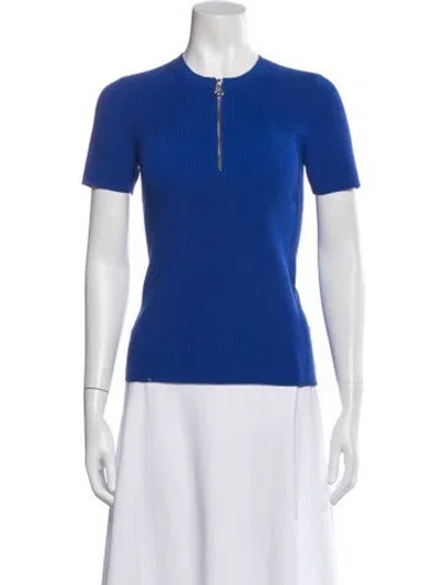 Pre-owned Helmut Lang Crew Neck Short Sleeve Top In Blue