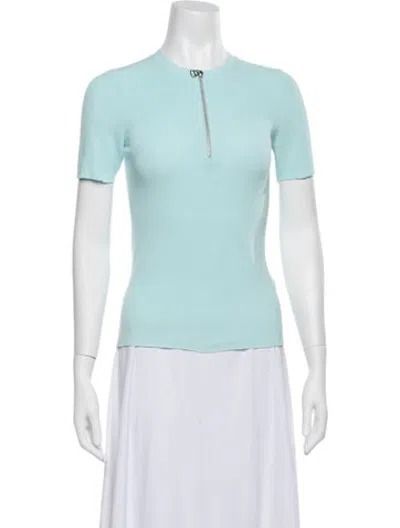 Pre-owned Helmut Lang Crew Neck Short Sleeve Top In Blue