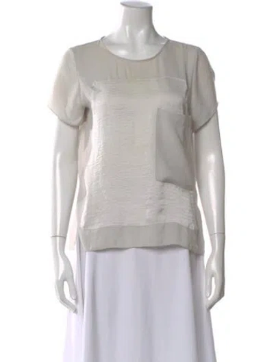 Pre-owned Helmut Lang Crew Neck Short Sleeve Top In Gray