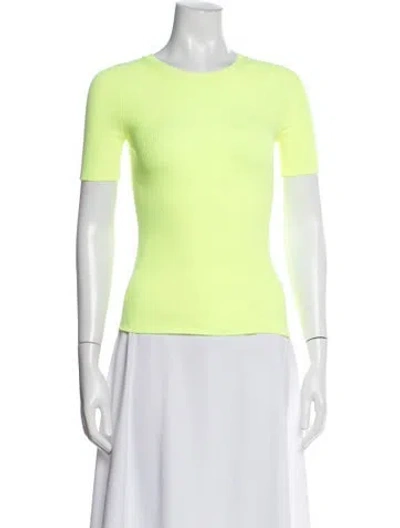 Pre-owned Helmut Lang Crew Neck Short Sleeve Top In Green