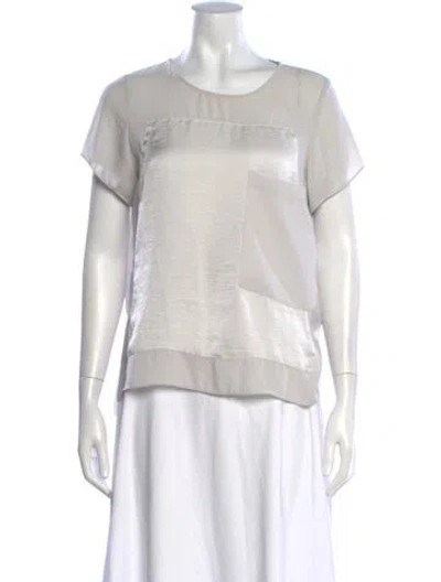 Pre-owned Helmut Lang Crew Neck Short Sleeve Top In Grey