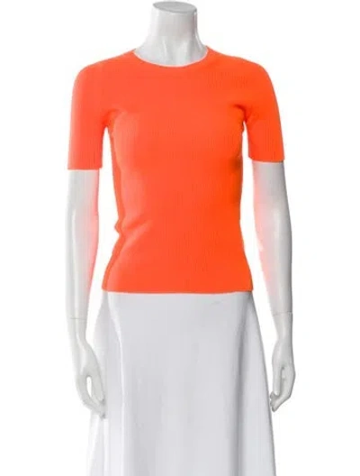 Pre-owned Helmut Lang Crew Neck Short Sleeve Top In Orange