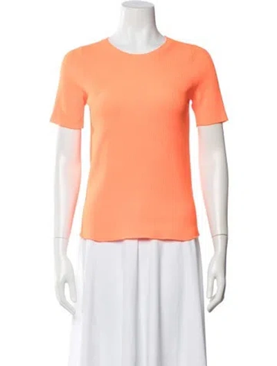 Pre-owned Helmut Lang Crew Neck Short Sleeve Top In Orange