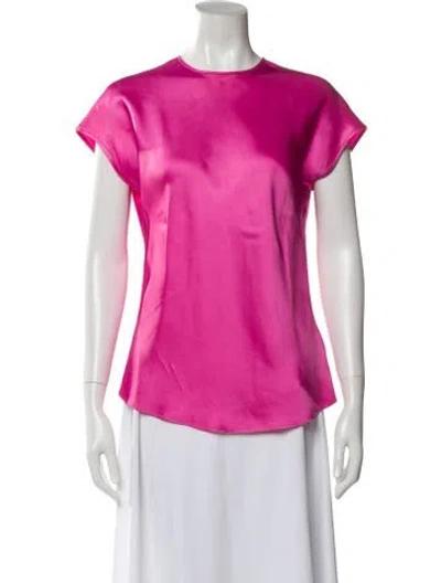 Pre-owned Helmut Lang Crew Neck Short Sleeve Top In Pink