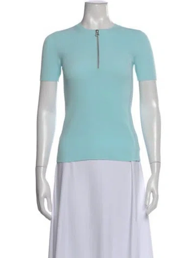 Pre-owned Helmut Lang Crew Neck Short Sleeve Top W/ Tags In Blue