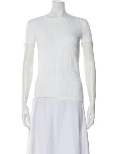 Pre-owned Helmut Lang Crew Neck Short Sleeve Top In White