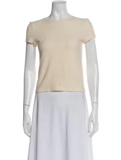 Pre-owned Helmut Lang Crew Neck Short Sleeve Top In White