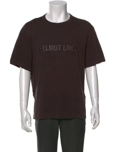 Pre-owned Helmut Lang Crew Neck Short Sleeve T-shirt In Brown