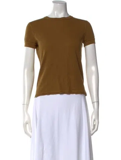 Pre-owned Helmut Lang Crew Neck Short Sleeve T-shirt In Brown