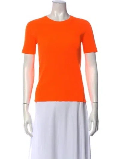 Pre-owned Helmut Lang Crew Neck Short Sleeve T-shirt In Orange