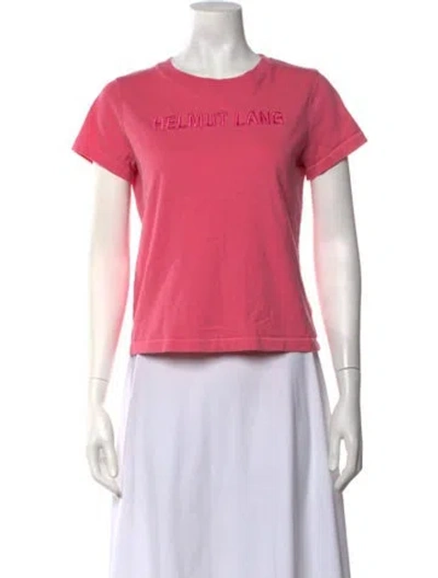 Pre-owned Helmut Lang Crew Neck Short Sleeve T-shirt In Pink