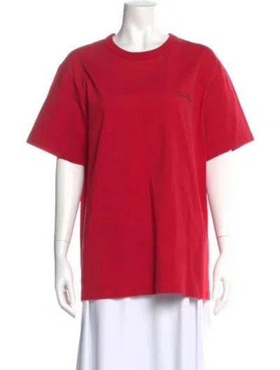Pre-owned Helmut Lang Crew Neck Short Sleeve T-shirt In Red