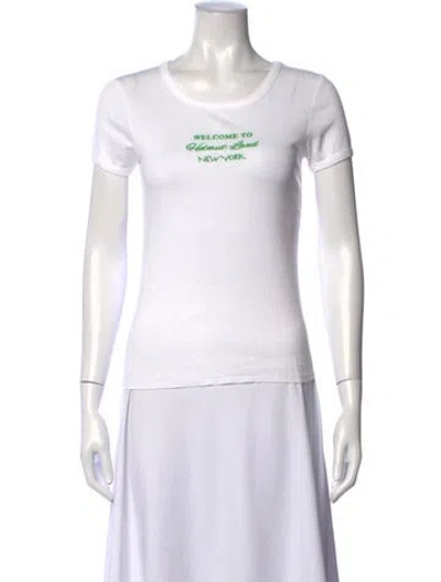 Pre-owned Helmut Lang Crew Neck Short Sleeve T-shirt W/ Tags In White