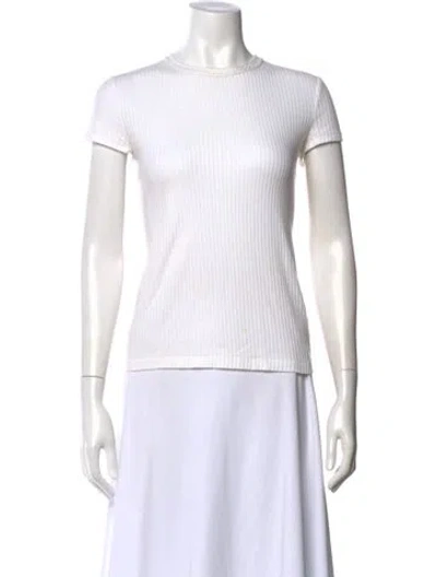 Pre-owned Helmut Lang Crew Neck Short Sleeve T-shirt In White