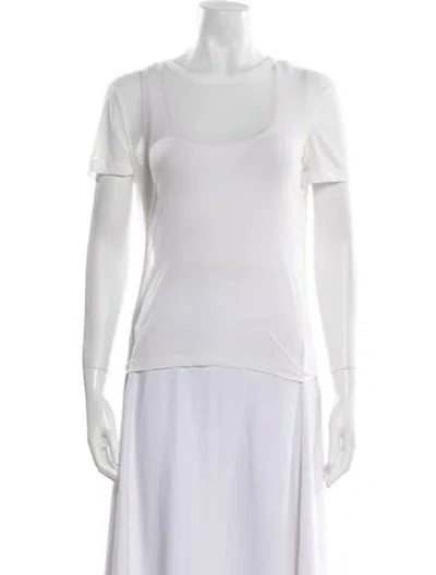 Pre-owned Helmut Lang Crew Neck Short Sleeve T-shirt In White